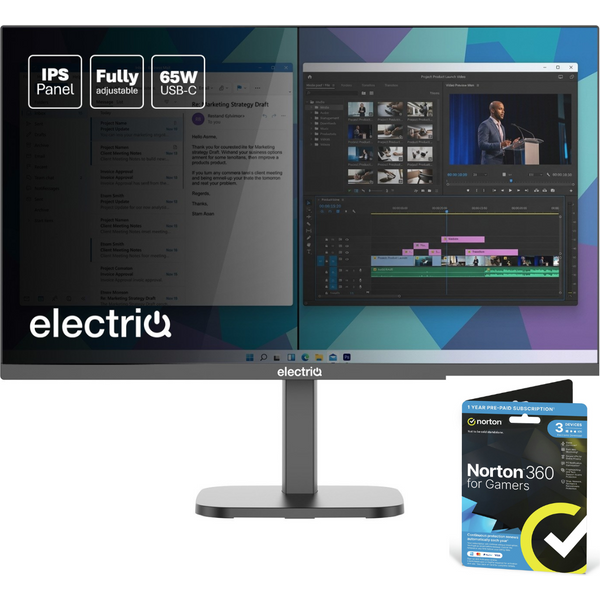 electriQ 27" IPS Full HD 144Hz USB-C Monitor