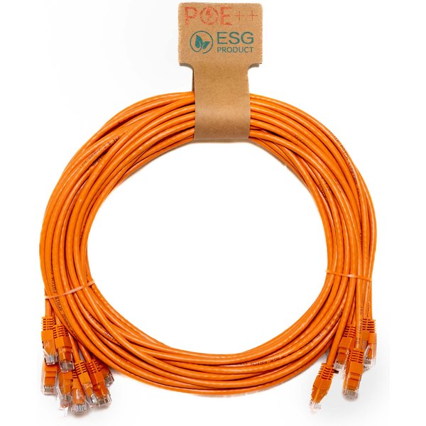 Cablenet 3m Cat6 RJ45 Orange U/UTP PVC 24AWG Flush Moulded Booted Patc
