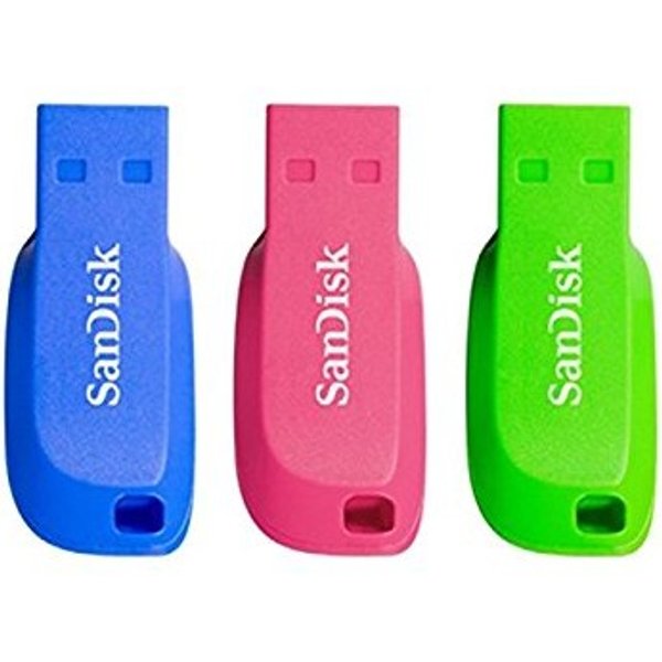 SanDisk Cruzer Blade 16GB USB flash drive USB Type-A 2.0 Blue. Green.