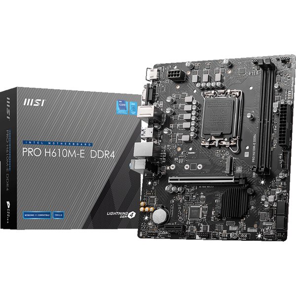MSI PRO H610M-E DDR4 motherboard Intel H610 LGA 1700 micro ATX