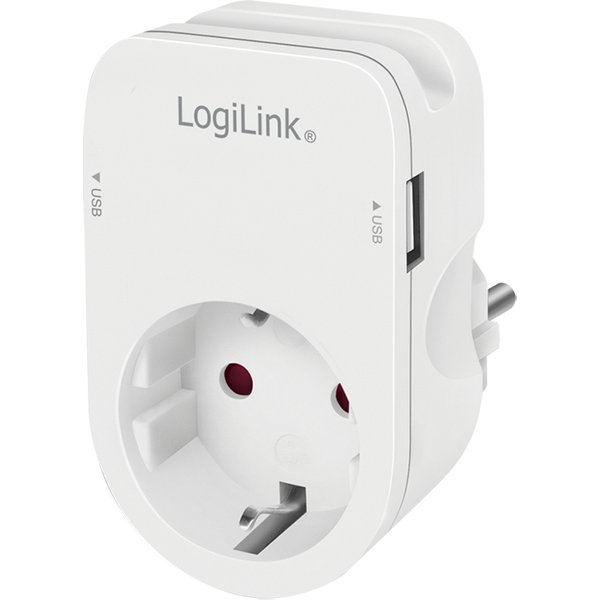 LogiLink PA0247 surge protector White 1 AC outlet(s) 230 V