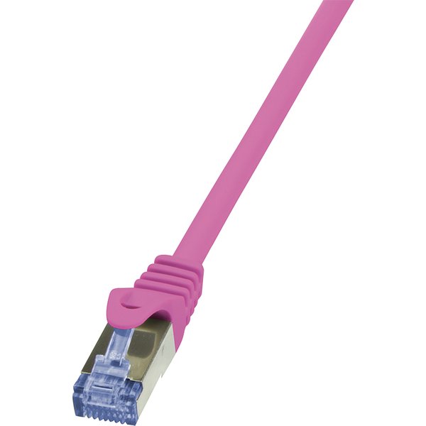 LogiLink 0.5m Cat.6A S/FTP networking cable Pink Cat6a S/FTP (S-STP)