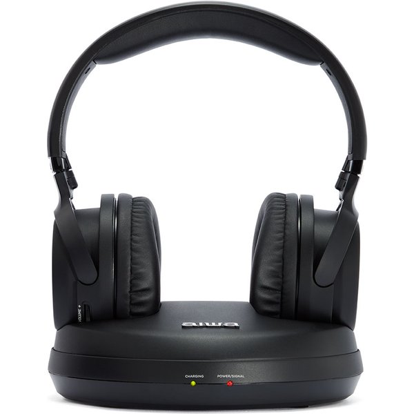 Aiwa WHF-930D headphones/headset Wireless Head-band TV Black