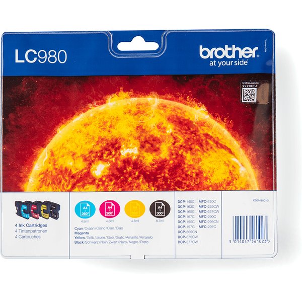 Brother LC-980VALBP Ink cartridge multi pack Bk.C.M.Y 360pg + 3x260pg
