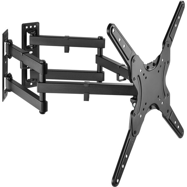 Properav Corner Swing Arm Tilt & Swivel 37''-55'' Tv Bracket - Black, Black