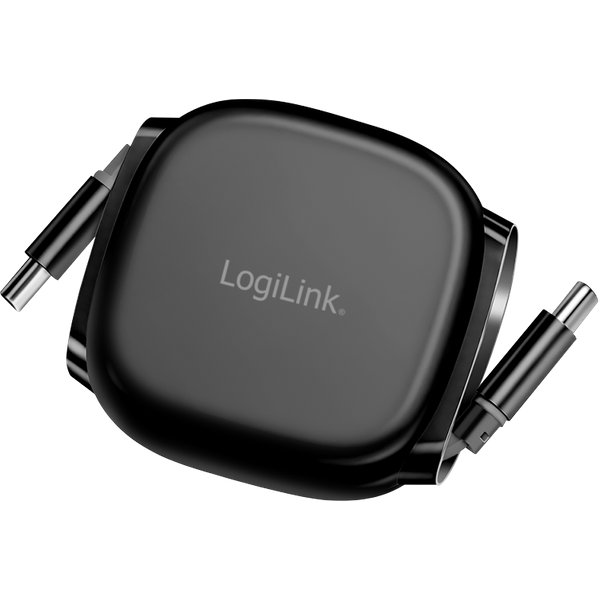 LogiLink USB 2.0 Type-C cable. C/M to C/M. retractable. 480 Mbps. 60W.
