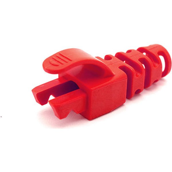 Cablenet RJ45 Snagless Strain Relief Flush Boot Red 6.5mm
