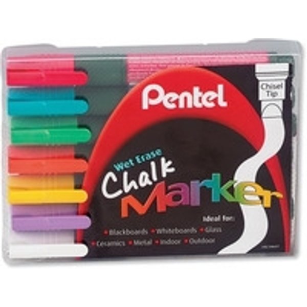 Pentel CHALK MARKERS AST PKOF 7