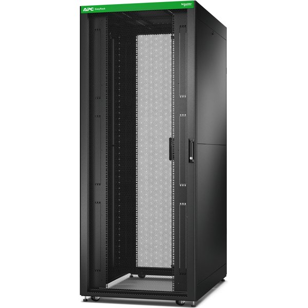 APC Easy Rack. 42U. Black. With Roof. Castors. Feet. 4 Brackets. and S