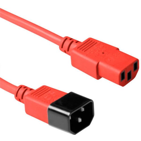 Microconnect PE1413R18 power cable Red 1.8 m C13 coupler C14 coupler
