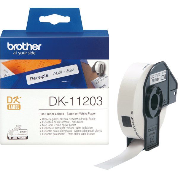 Brother DK-11203 DirectLabel Etikettes 17mm x 87mm 300 for Brother P-T