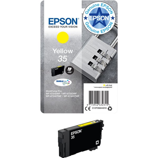 Epson C13T35844010/35 Ink cartridge yellow. 650 pages 9.1ml for Epson