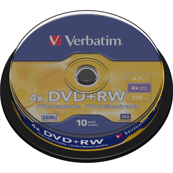 Verbatim DVD+RW Matt Silver 4.7 GB 10 pc(s)