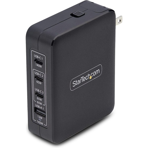 StarTech.com 140W USB-C Wall Charger. 3x USB-C/1x USB-A. PD 3.1 Intern