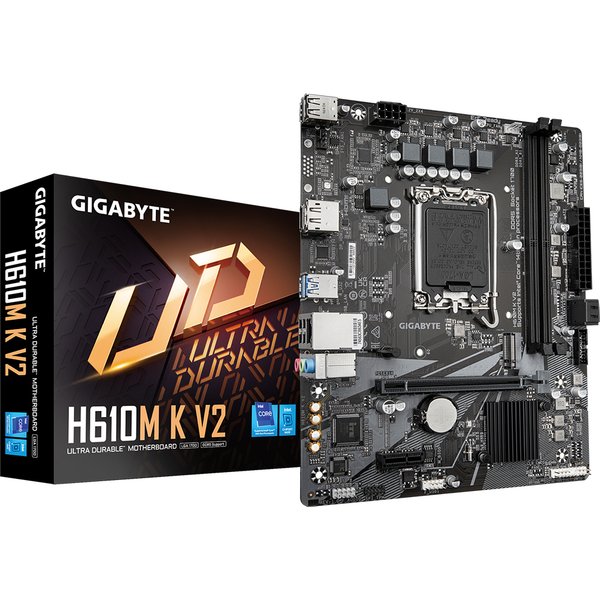 GIGABYTE H610M K V2 Motherboard - Intel Core 14th CPUs. up to 5600MHz