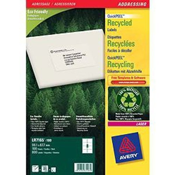 Avery QuickPEEL self-adhesive label White 800 pc(s)