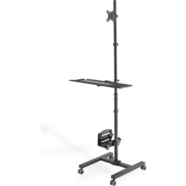 Digitus Mobile Sit-Stand Workstation with Monitor Mount