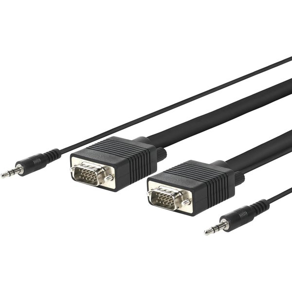 Vivolink PROVGAS15 video cable adapter 15 m VGA (D-Sub) + 3.5mm Black