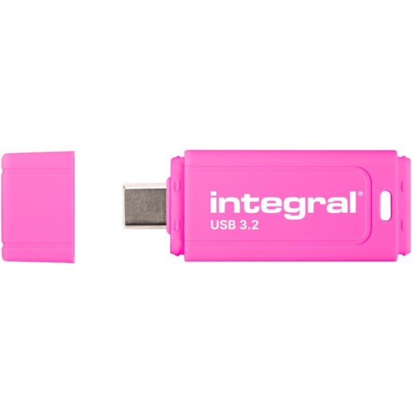 Integral Neon-C 64GB USB-C 3.2 GEN1 DRIVE (USB3.1 USB3.0) PINK UP TO R