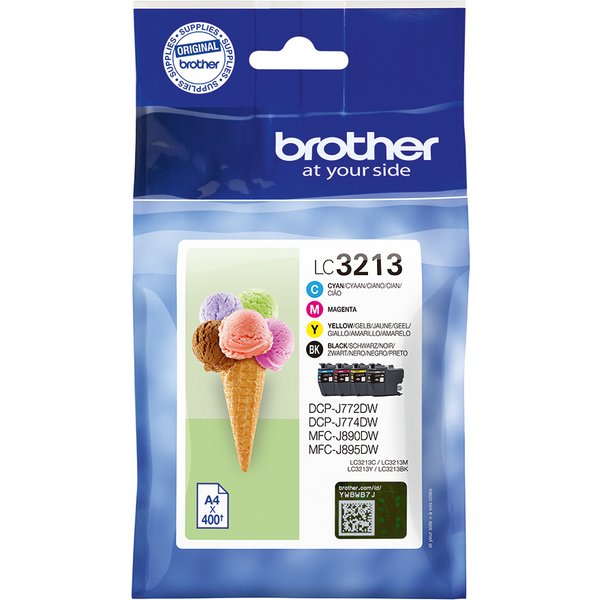 Brother LC-3213VAL Ink cartridge multi pack Bk.C.M.Y Blister. 4x400 pa