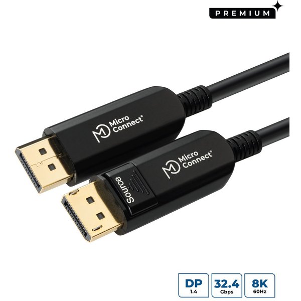 Microconnect DP-MMG-1000V1.4OP DisplayPort cable 10 m Black