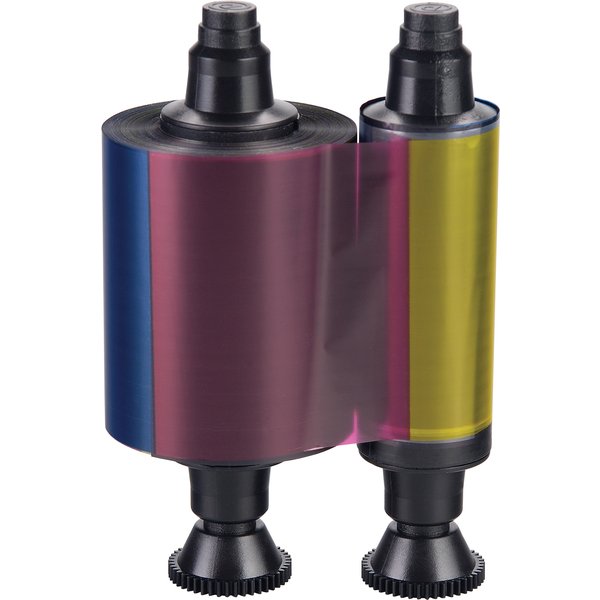 Evolis R3013 Thermal-transfer ribbon Bk.C.M.Y. Transparent half-panel.