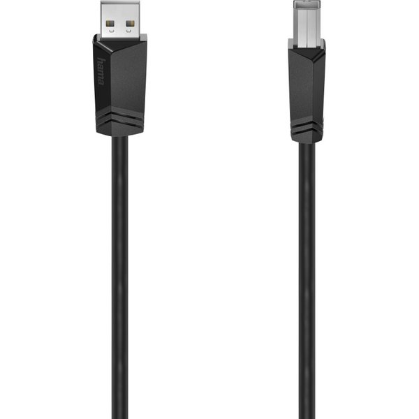 Hama 00200603 USB cable USB 2.0 3 m USB A USB B 0.48 Gbit/s Black