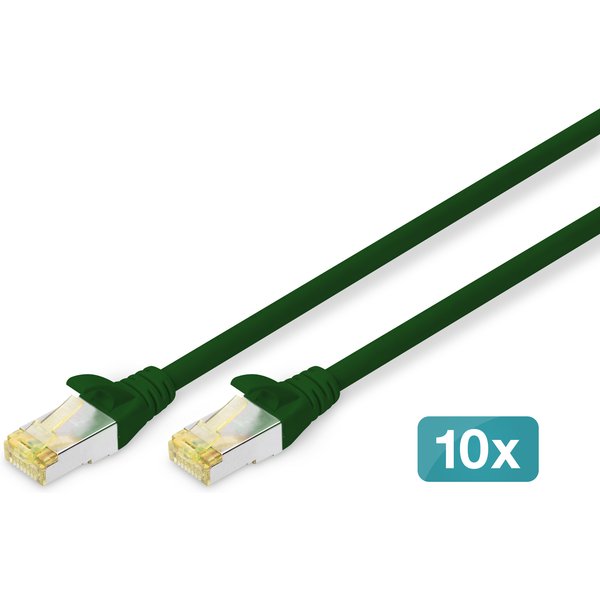 Digitus CAT 6A S/FTP patch cable. 10 pieces