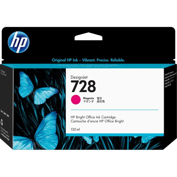 HP F9J66A/728 Ink cartridge magenta 130ml for HP DesignJet T 730/830