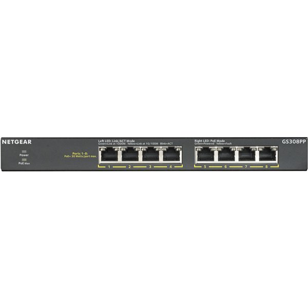 NETGEAR GS308PP Unmanaged Gigabit Ethernet (10/100/1000) Power over Et