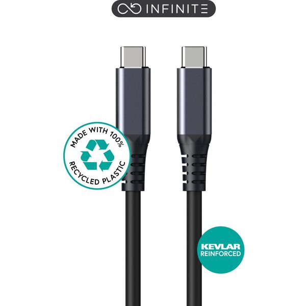 eSTUFF ES604275 USB cable USB4 Gen 2x2 2 m USB C 20 Gbit/s 100 W Black