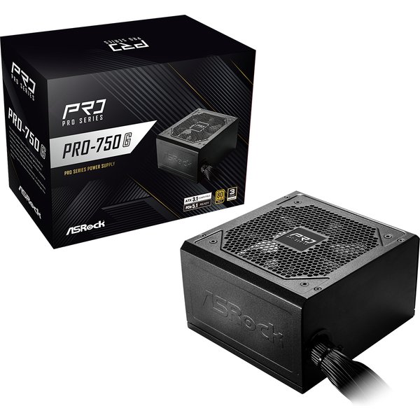 Asrock PRO-750G power supply unit 750 W 24-pin ATX ATX Black