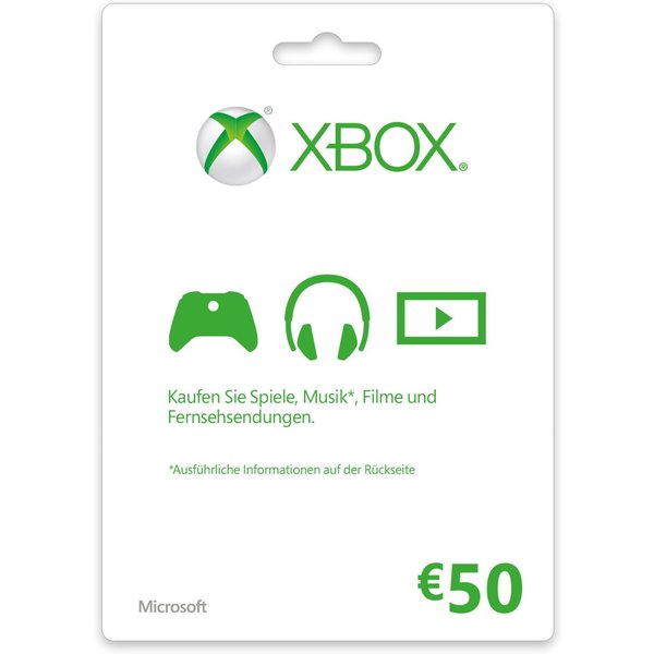 Microsoft Xbox LIVE Gift Card 50€ Video gaming