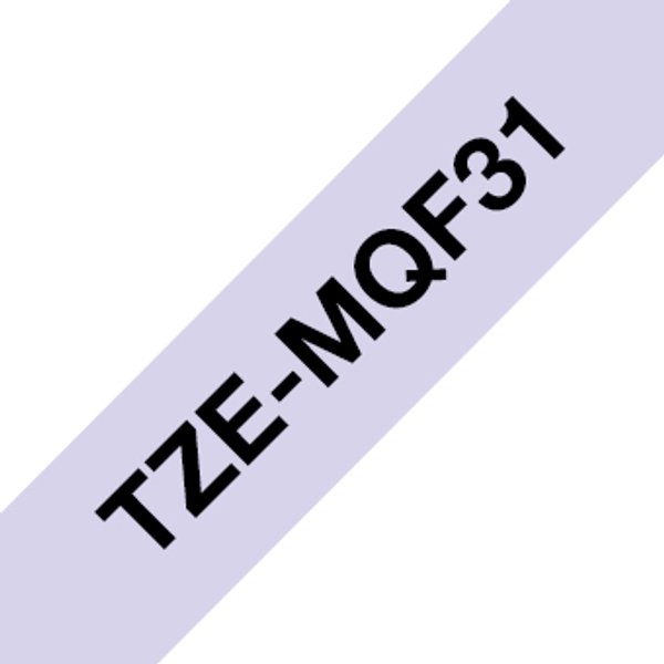 Brother TZE-MQF31 DirectLabel black on Pastell violet Laminat 12mm x 4