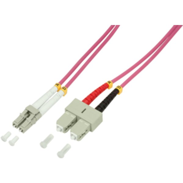 LogiLink 1m LC-SC InfiniBand/fibre optic cable Pink