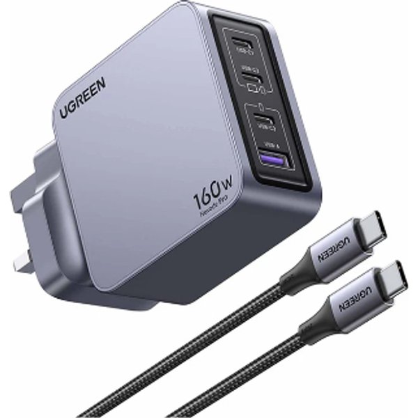 Ugreen Nexode Pro Universal Grey. Silver AC Fast charging Indoor