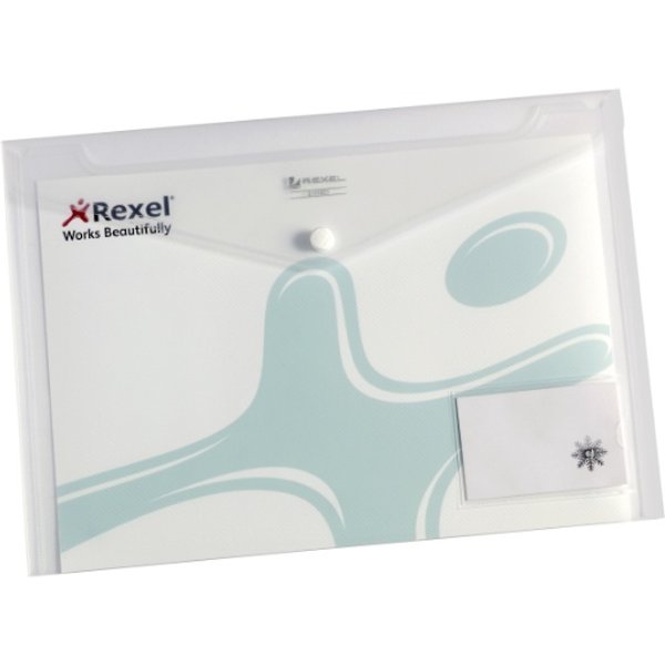 Rexel Ice Popper Wallet With Business Card Pocket A4 Clear (5)