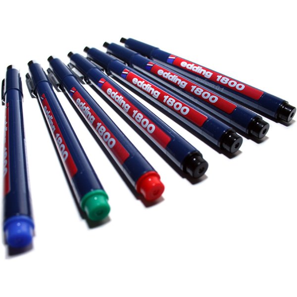 Edding 1800 profipen Capped gel pen Black 10 pc(s)