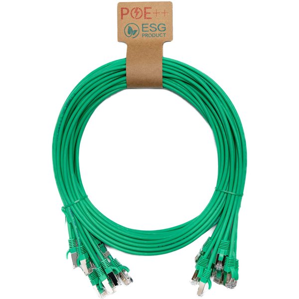 Cablenet 2m Cat6a RJ45 Green S/FTP LSOH 26AWG Snagless Booted Patch Le