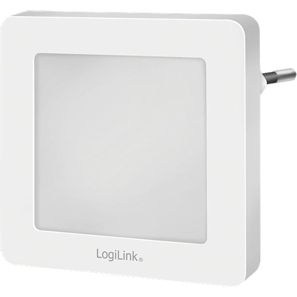 LogiLink LED night light socket. twilight sensor. square