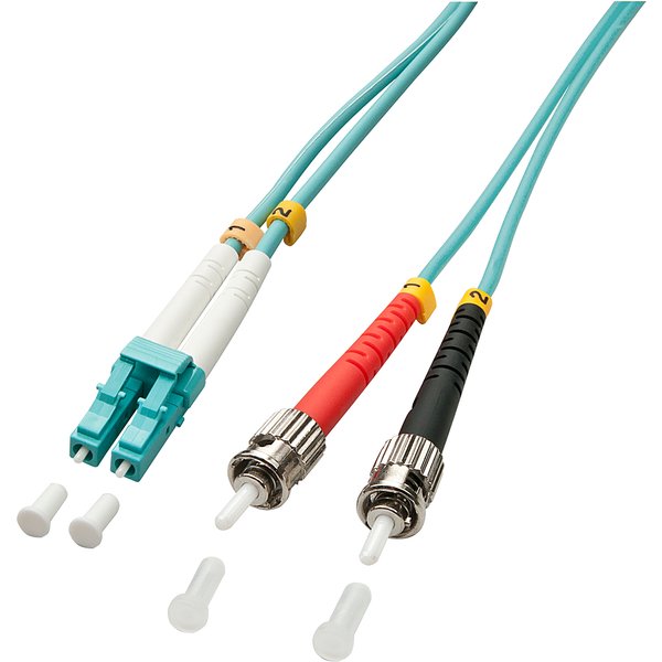 Lindy 1.0m OM3 LC - ST Duplex InfiniBand/fibre optic cable 1 m Turquoi