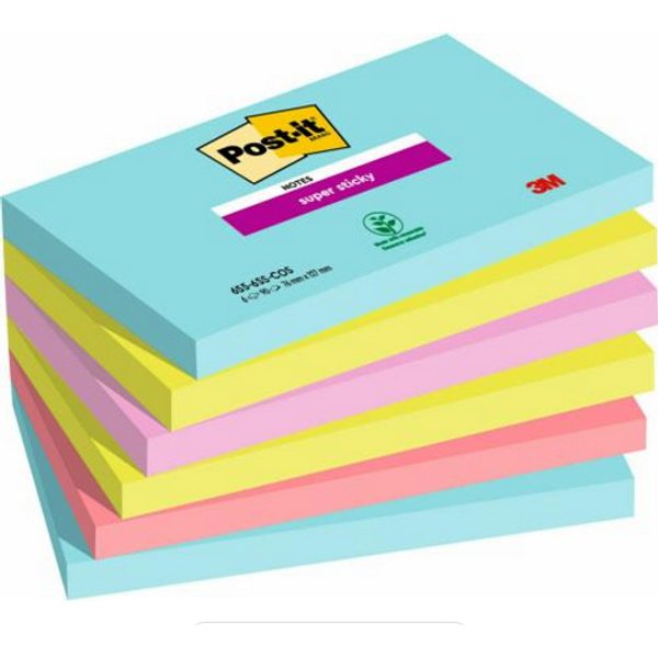 3M 7100242784 note paper Rectangle Blue. Green. Pink 90 sheets Self-ad