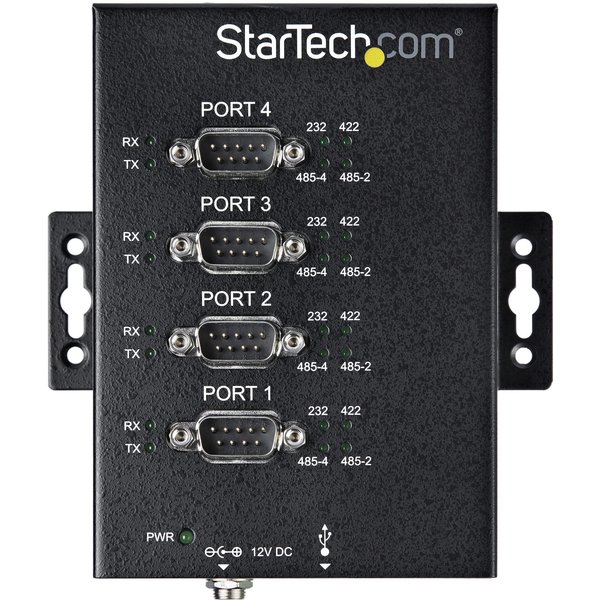StarTech.com 4 Port Serial Hub USB to RS232/RS485/RS422 Adapter - Indu