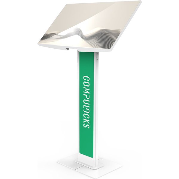Compulocks Brandable VESA Floor Stand for Screens Up to 32 Inches - Wh