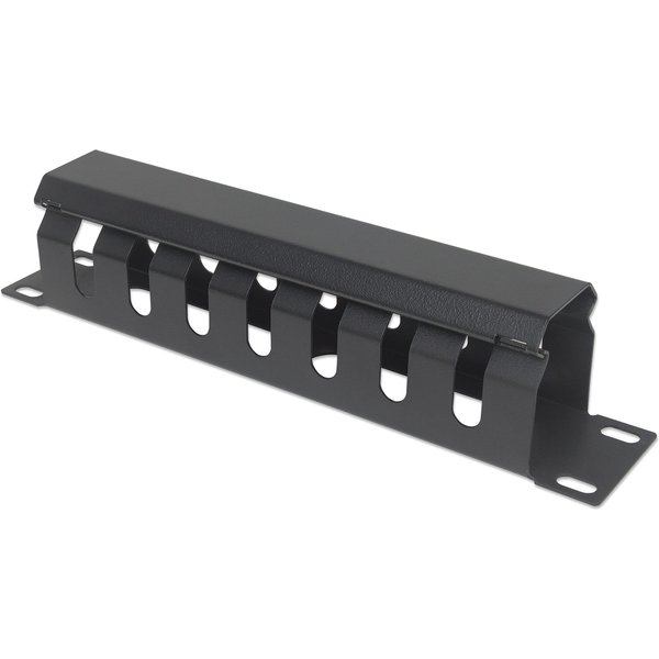 Intellinet 10" Cable Management Panel. 1U. Covered. Black