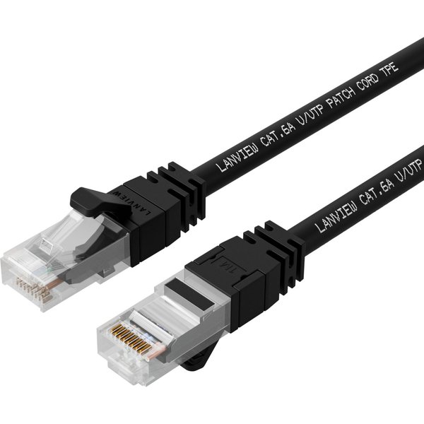 Lanview LV-SFTP6A0025B networking cable Black 0.25 m Cat6a S/FTP (S-ST