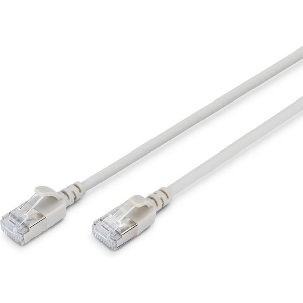 FDL SLIM 0.5M CAT. 6a F-FTP LSZH PATCH CABLE - GREY (SNAGPROOF)