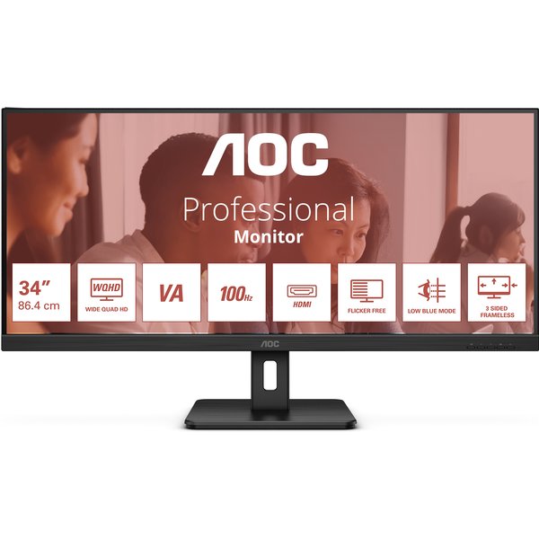 AOC U34E2M computer monitor 86.4 cm (34") 3440 x 1440 pixels Wide