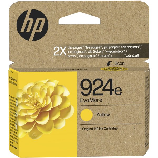 HP 4K0U9NE/924E Ink cartridge yellow EvoMore. 800 pages ISO/IEC 19752
