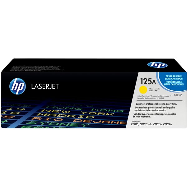 HP CB542A/125A Toner cartridge yellow. 1.4K pages ISO/IEC 19798 for HP